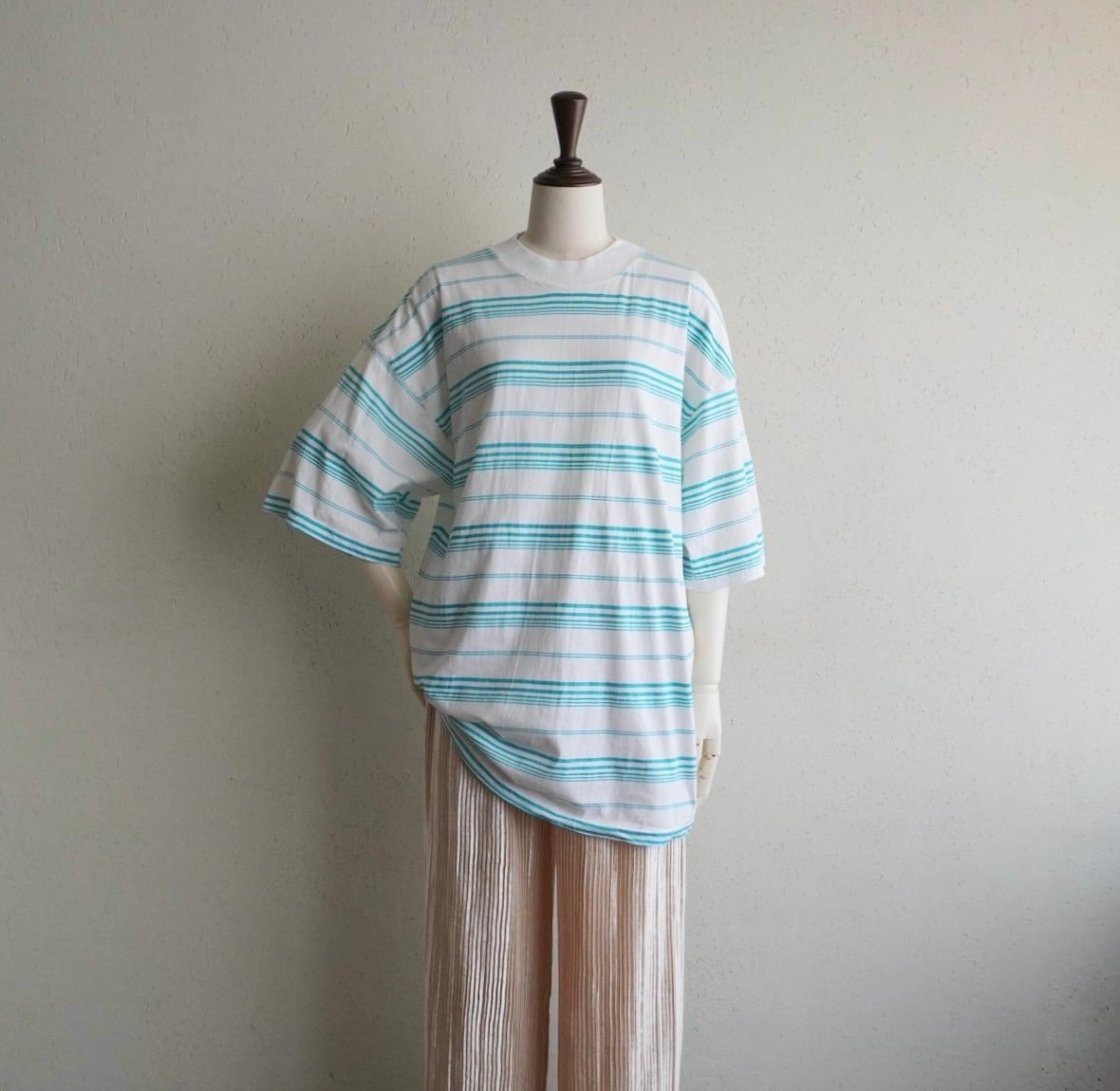 90s EURO Striped Printed T-shirt