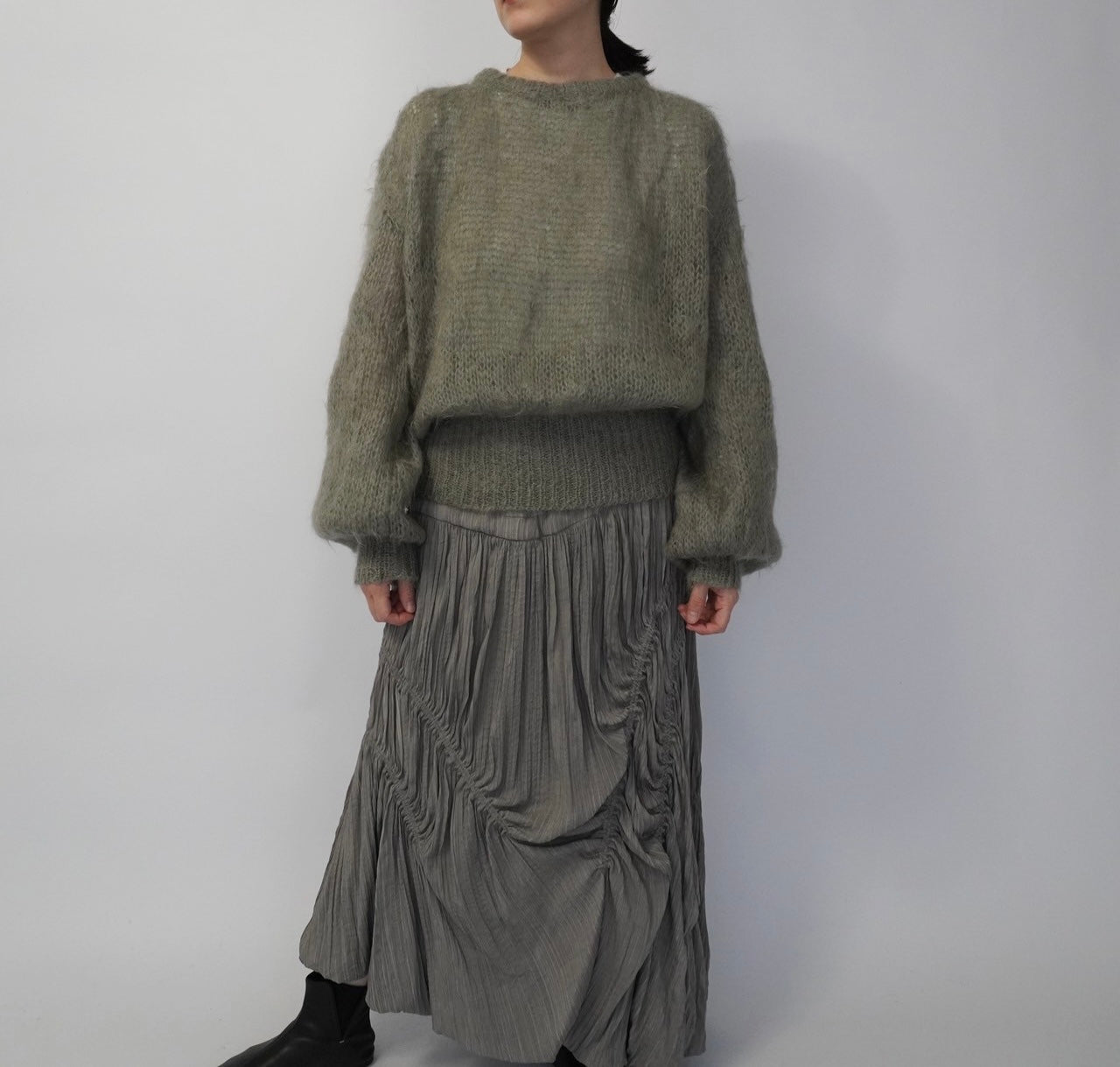 80s Sage Gray Knit