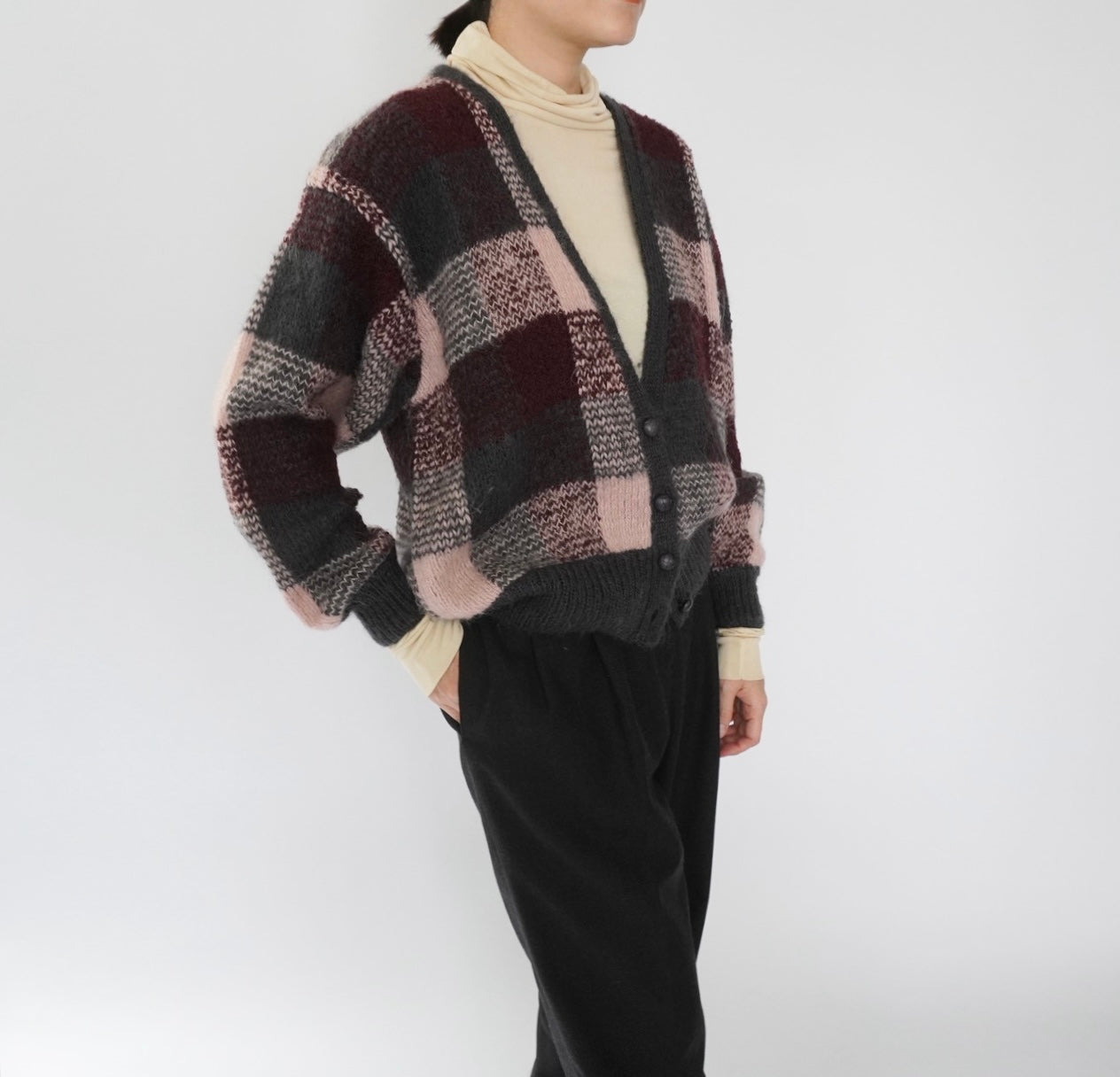 90s Pattern Mohair Cardigan