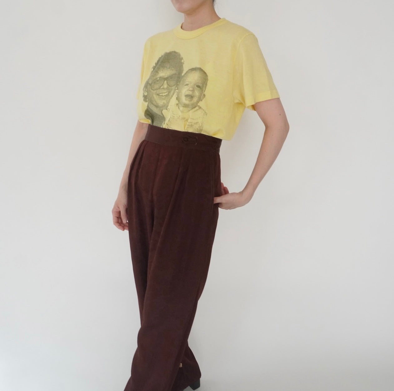 80s Photo Printed T-shirt Made in USA