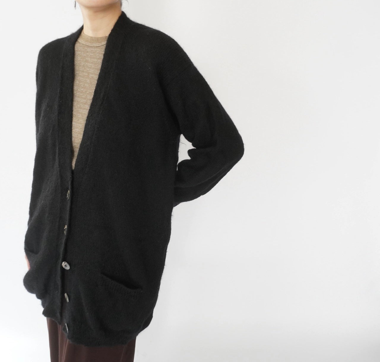 90s EURO Mohair Long Cardigan