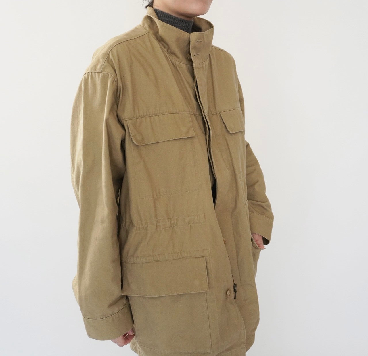 " LL Bean " Cotton  Military Jacket