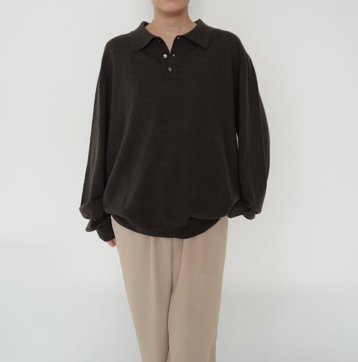 Brown Knit Top