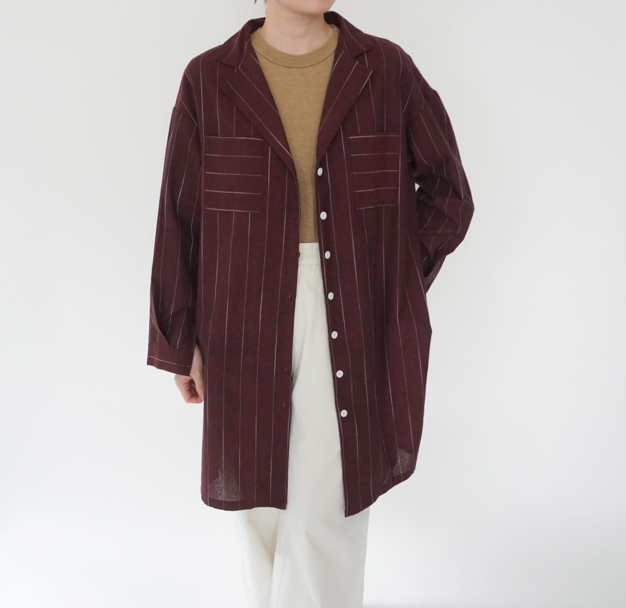 90s Striped Long shirt