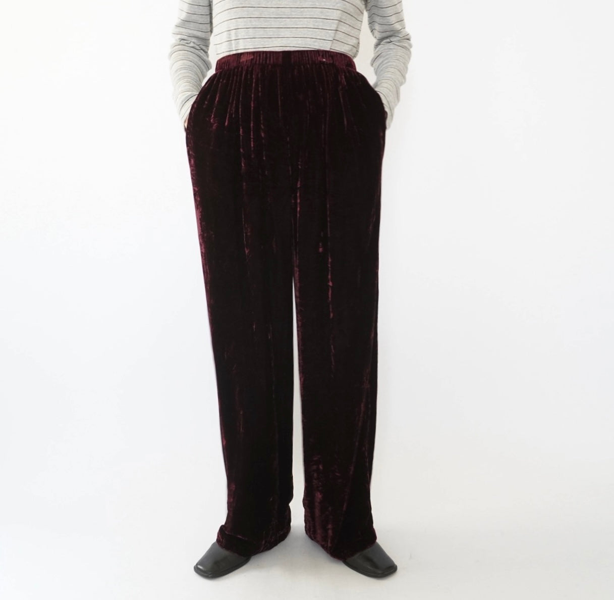 90s Velour Wide Pants