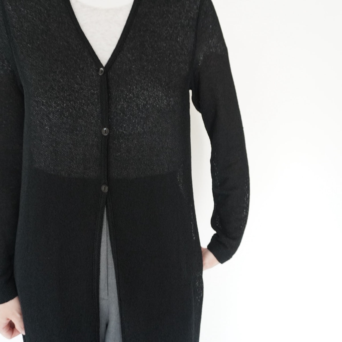 90s EURO Black Long Cardigan