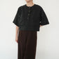 90s Linen Cropped Blouse