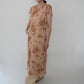 90s Printed Sheer  Maxi Dress