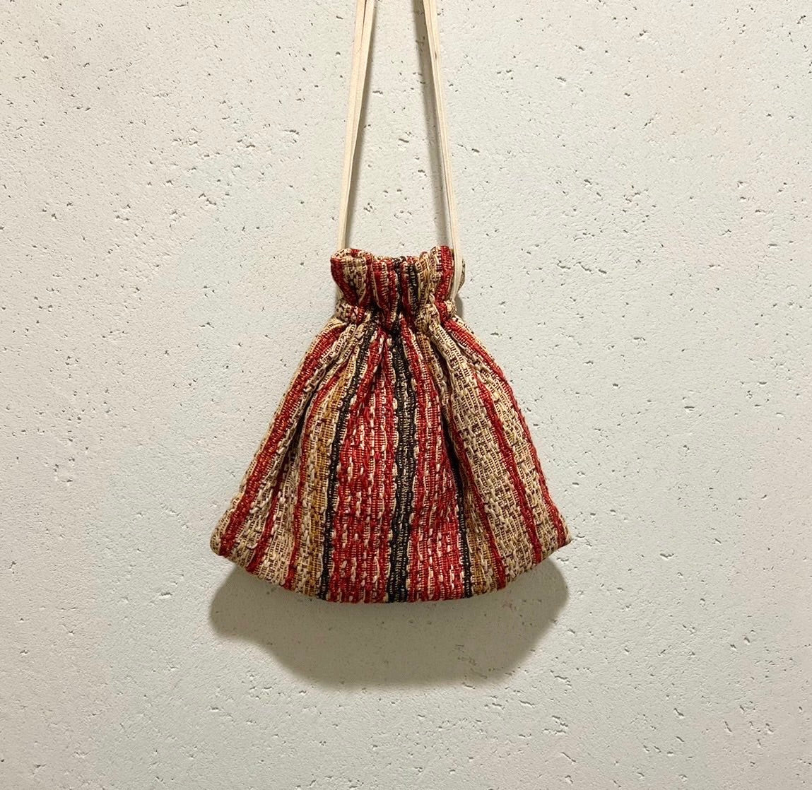 60s Striped Woven Bag