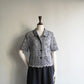 90s Lace Design Mesh  Shirt