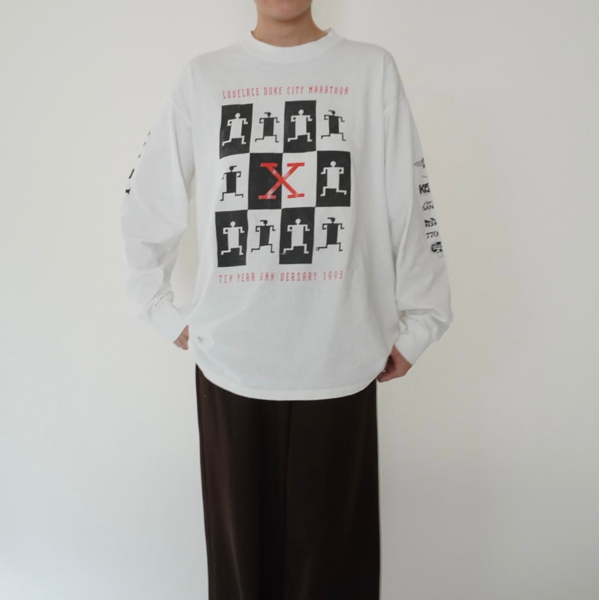 90s Printed Long Sleeves T-shirt Made in USA