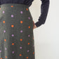 90s Wool Embroidery Maxi Skirt Made in Italy