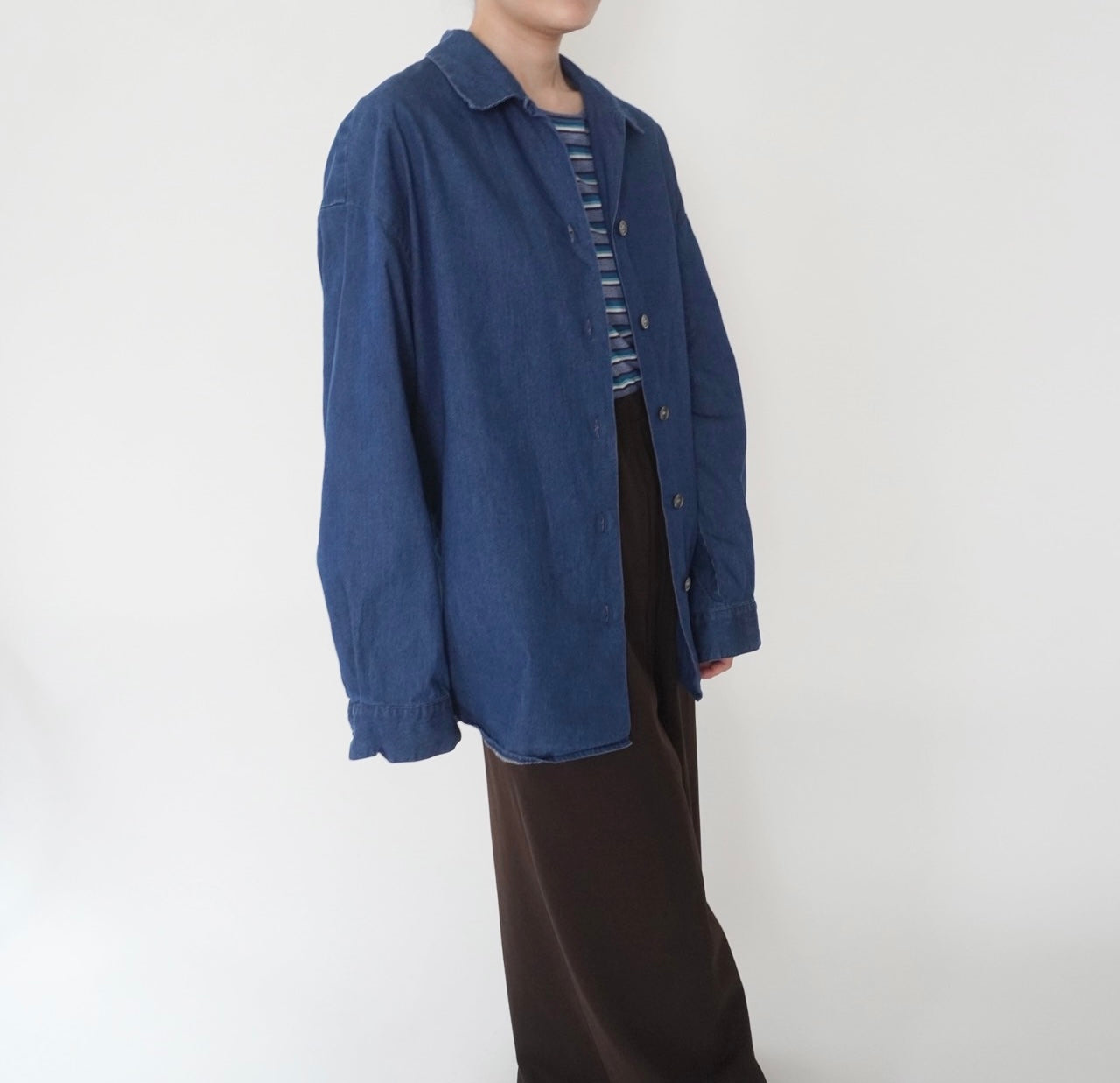 80s "ANNE KLEIN" Denim Shirt