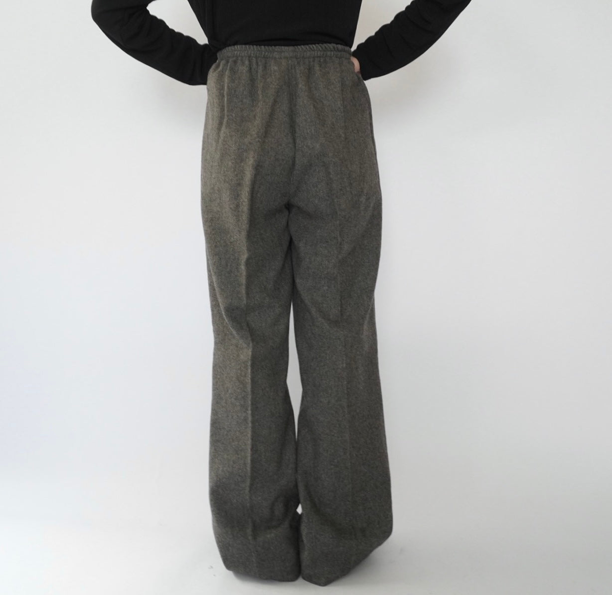80s Wool High Waist Pants Made in USA