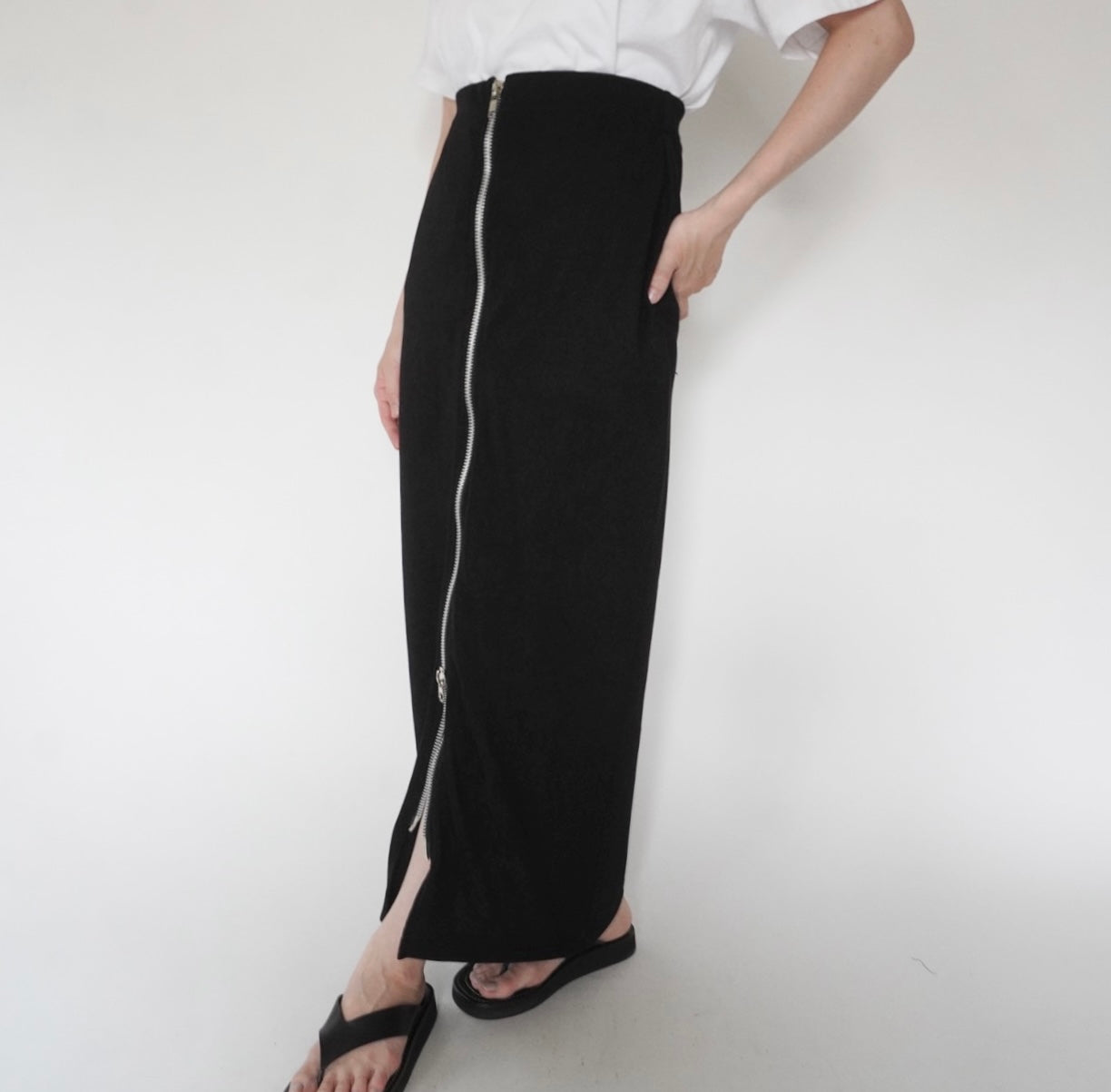 90s ZIP Design Skirt Made in USA
