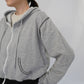 90s Hooded Zip Sweater