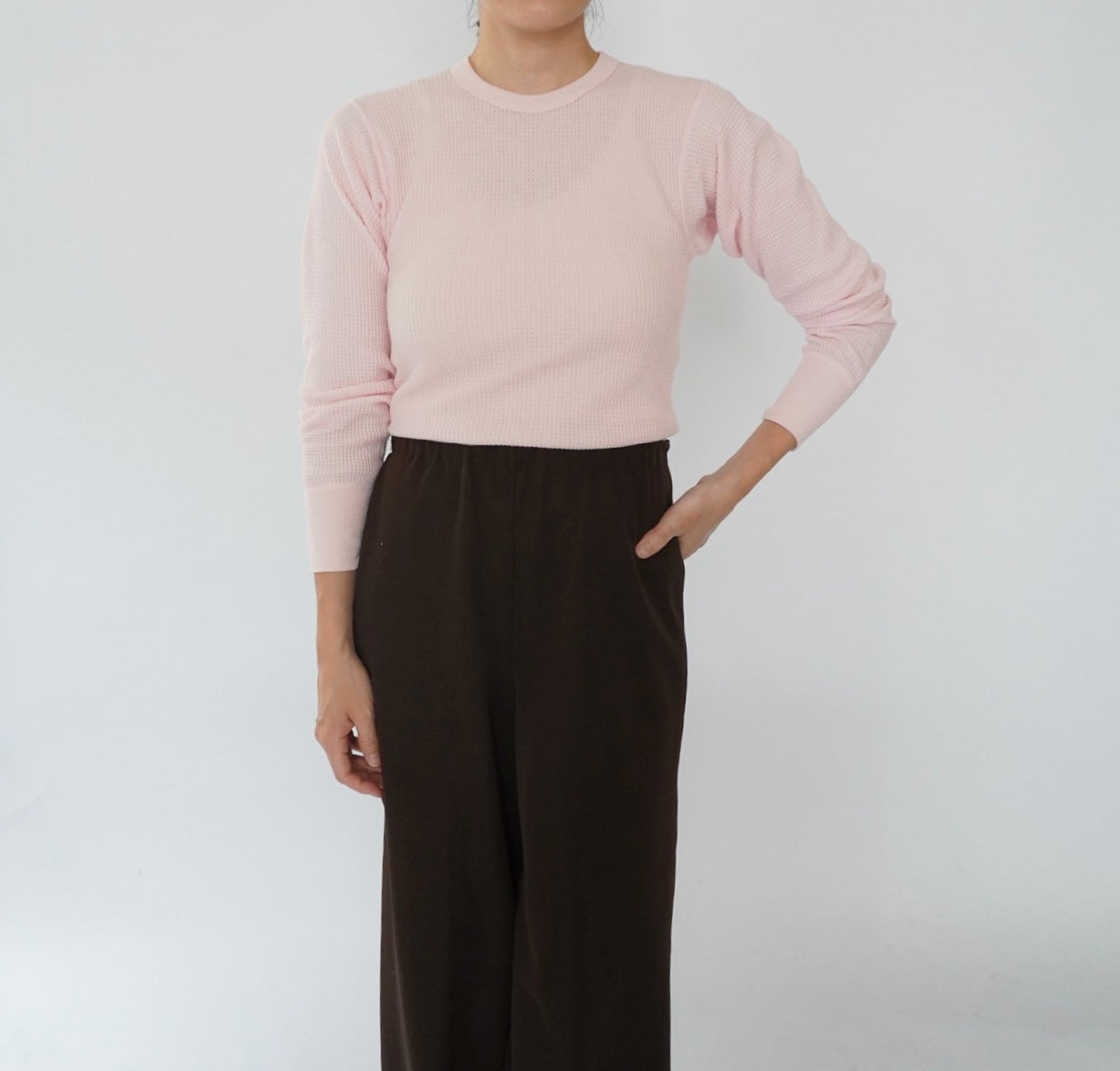 90s Light Pink Thermal Made in USA