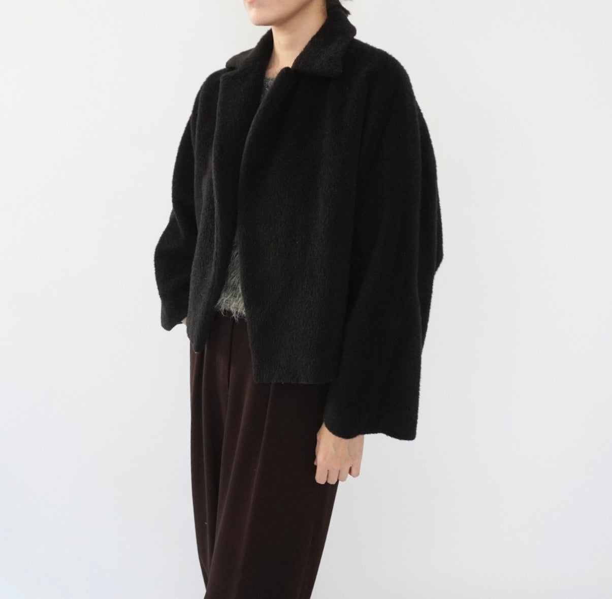 90s Shaggy Mohair Jacket  Made in Italy