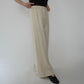Ivory Linen Wide Pants