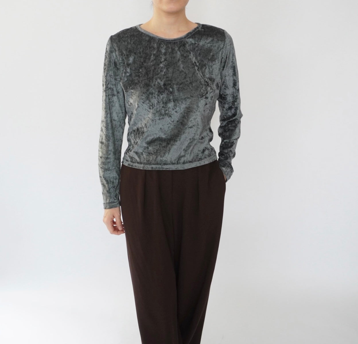 90s Velour Top Made in Italy