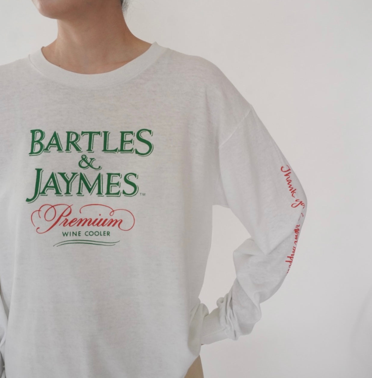 80s Printed Long Sleeves T-shirt Made in USA