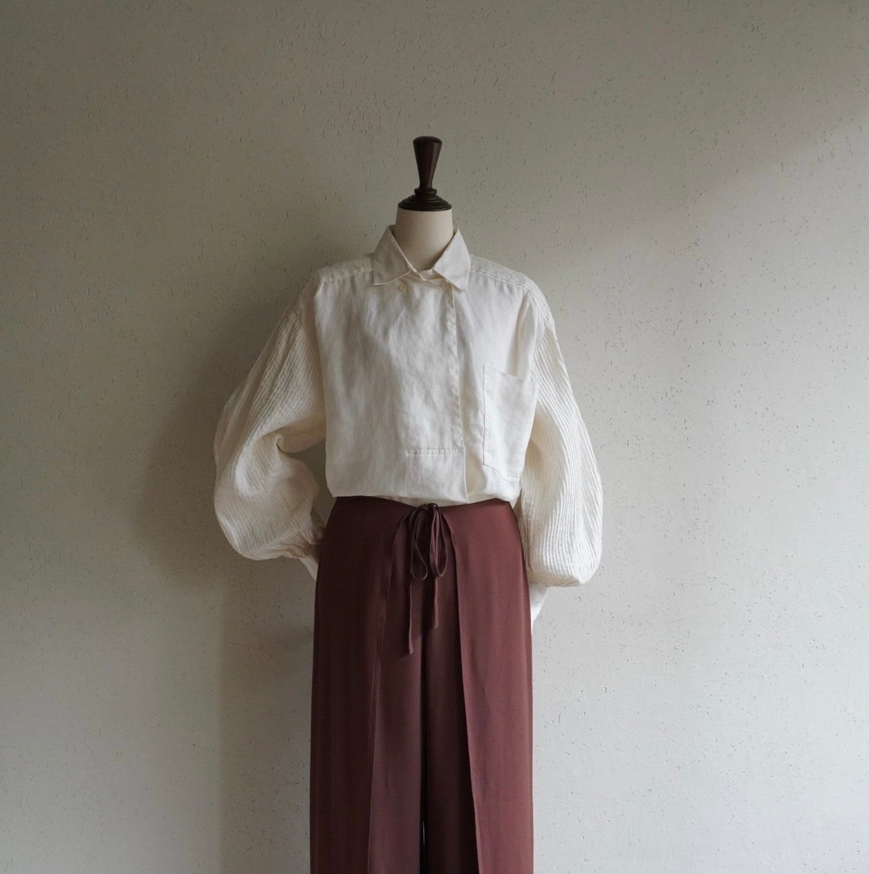 90s Pleated Pullover Shirt