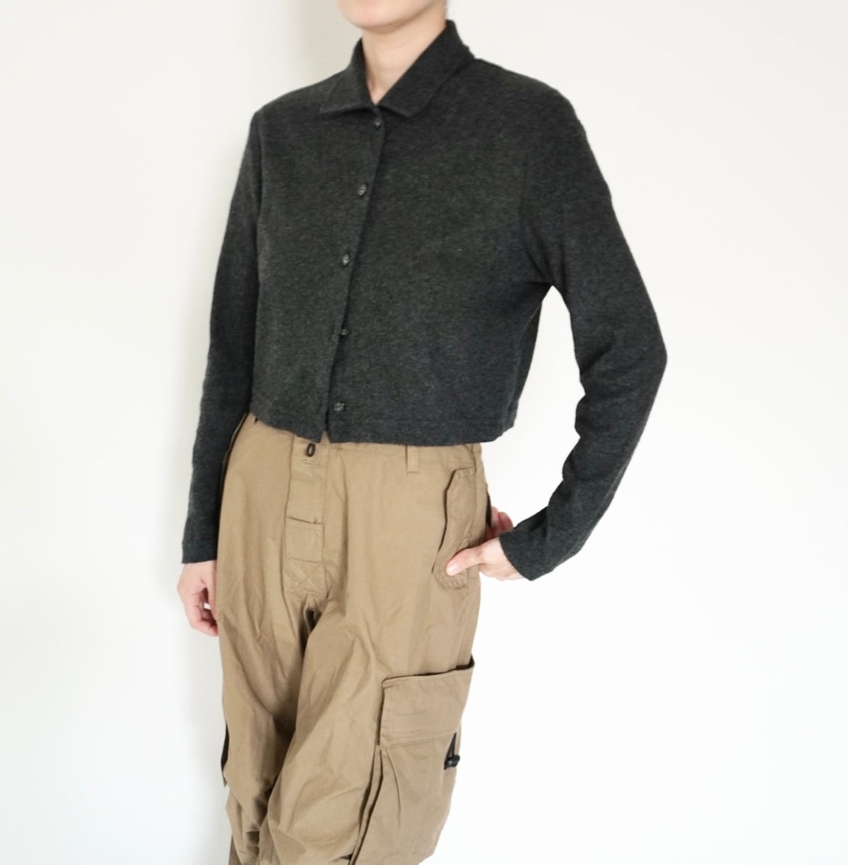 90s C.Gray Cropped Shirt Made in USA