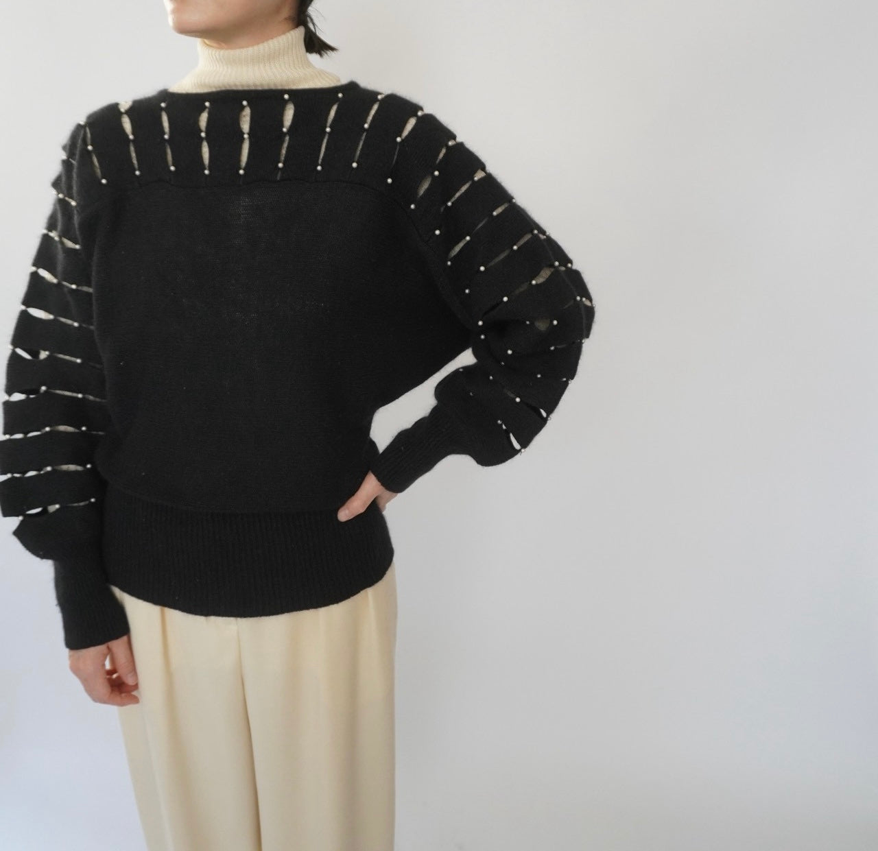 80s Design Knit Top