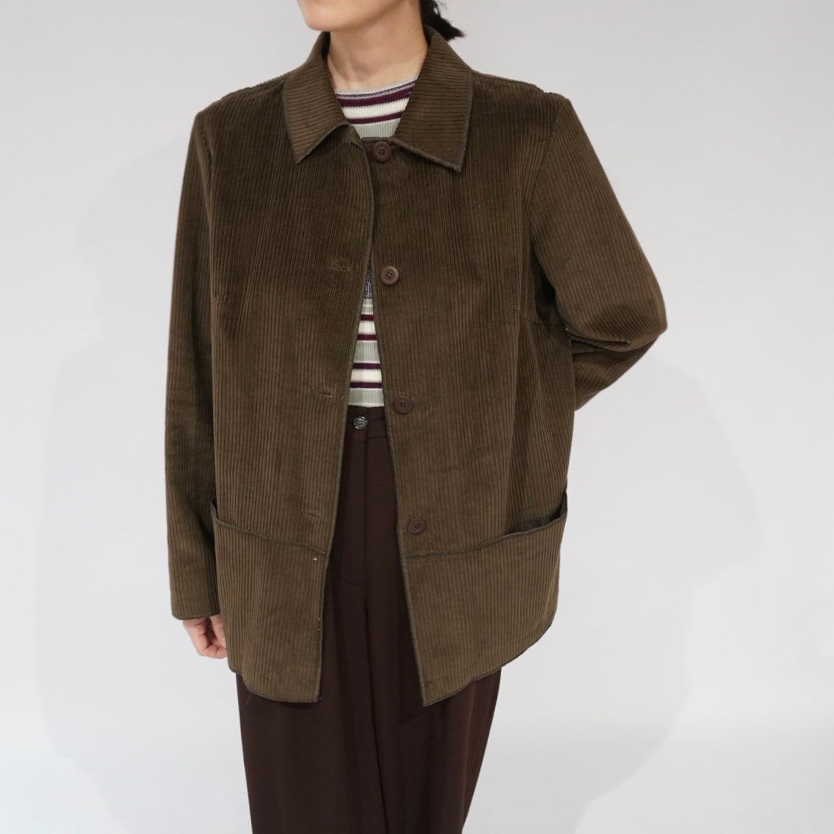 90s "harve benard" Corduroy Shirt Jacket