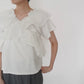 White Ruffle Top