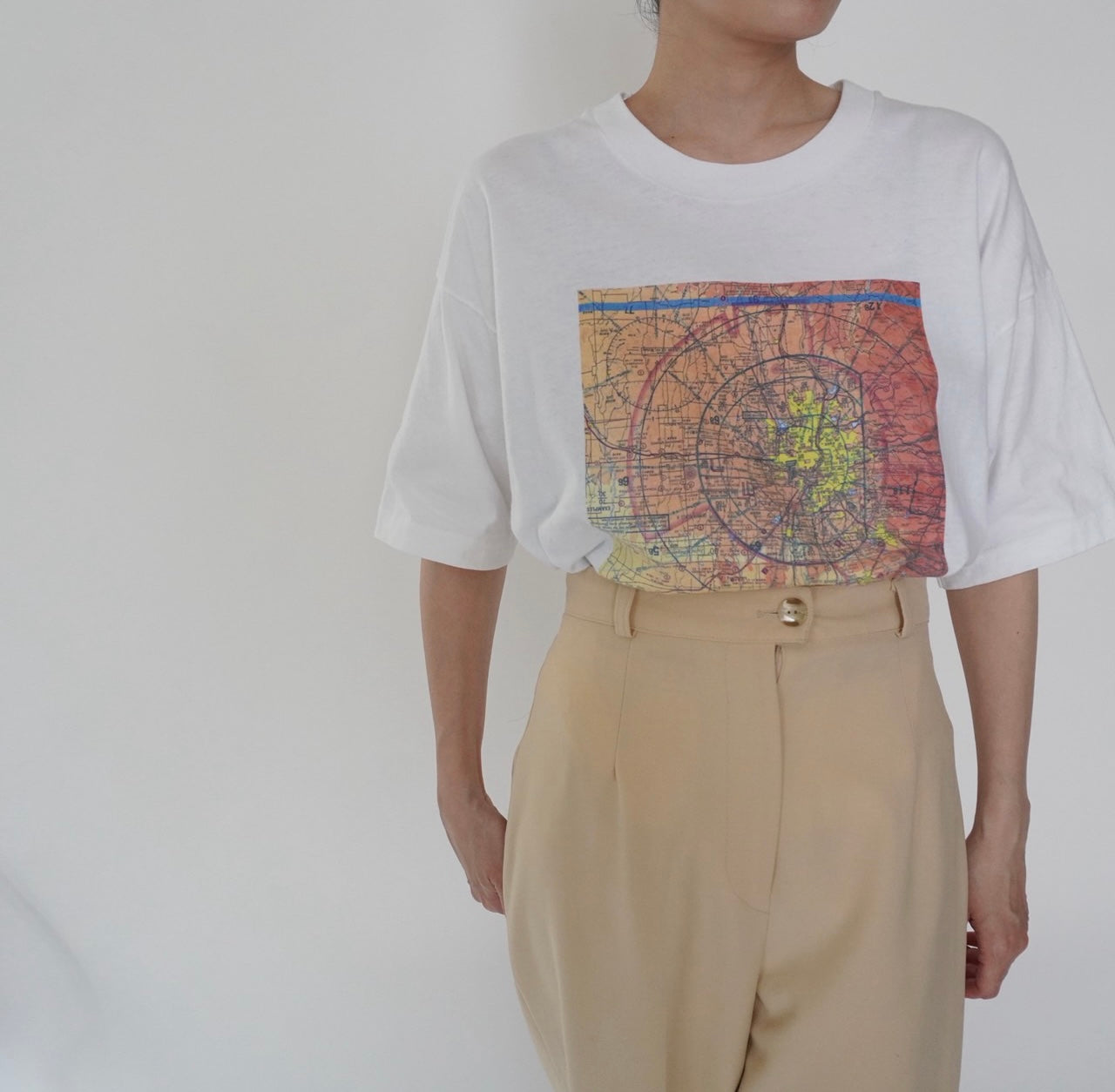 90s Printed Cut Off T-shirt Made in USA