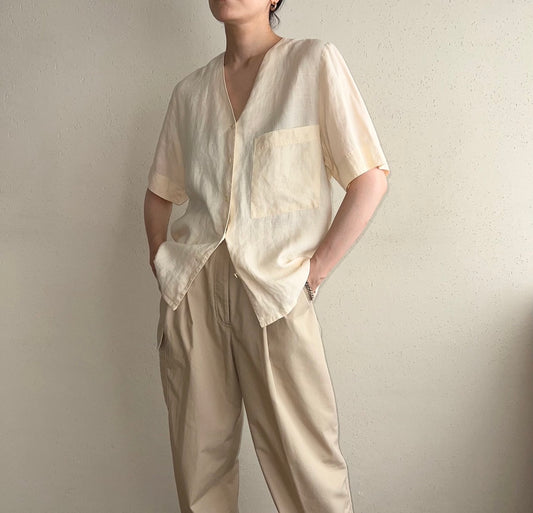 90s Linen Blouse