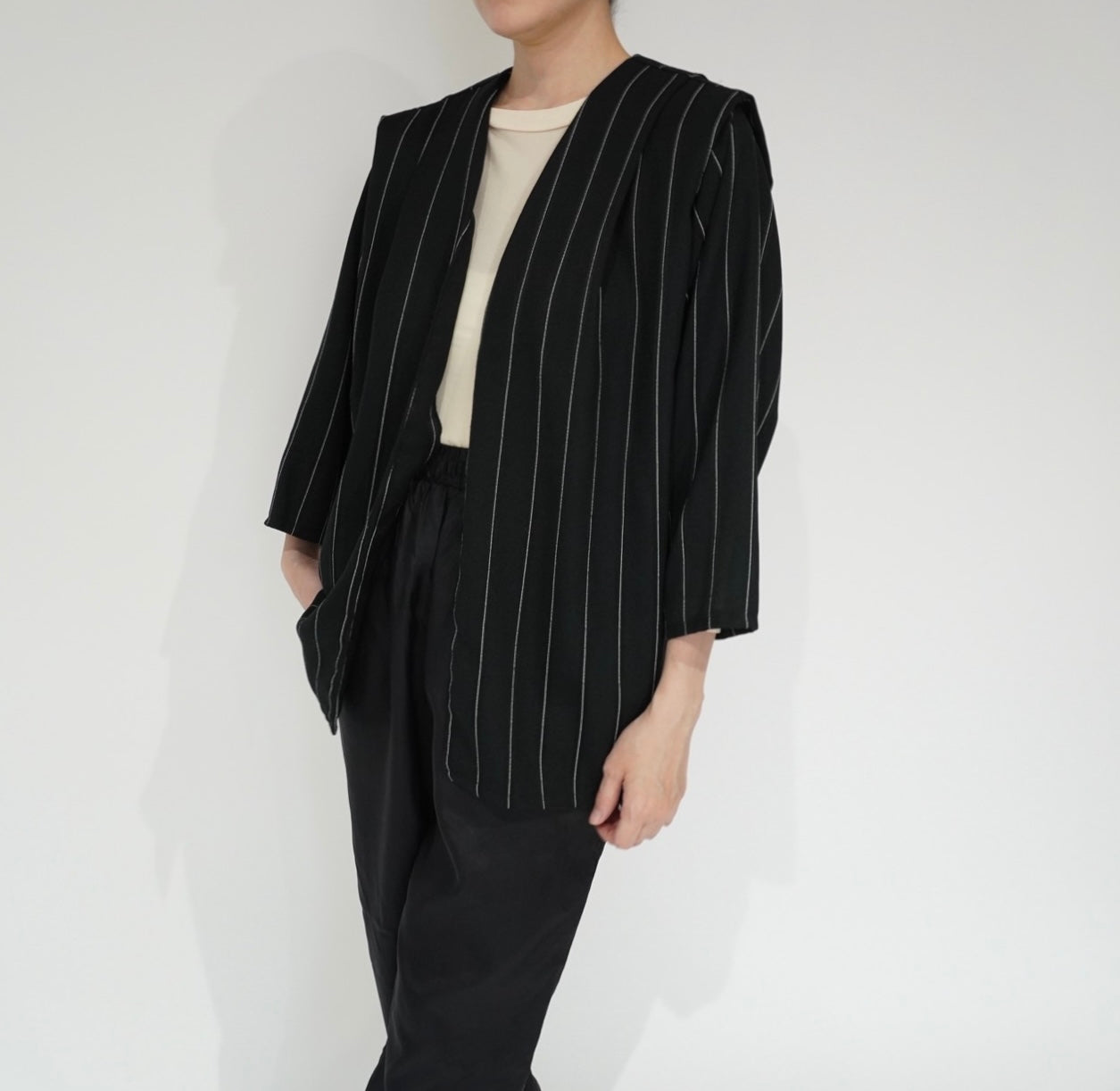 90s Striped Robe Jacket