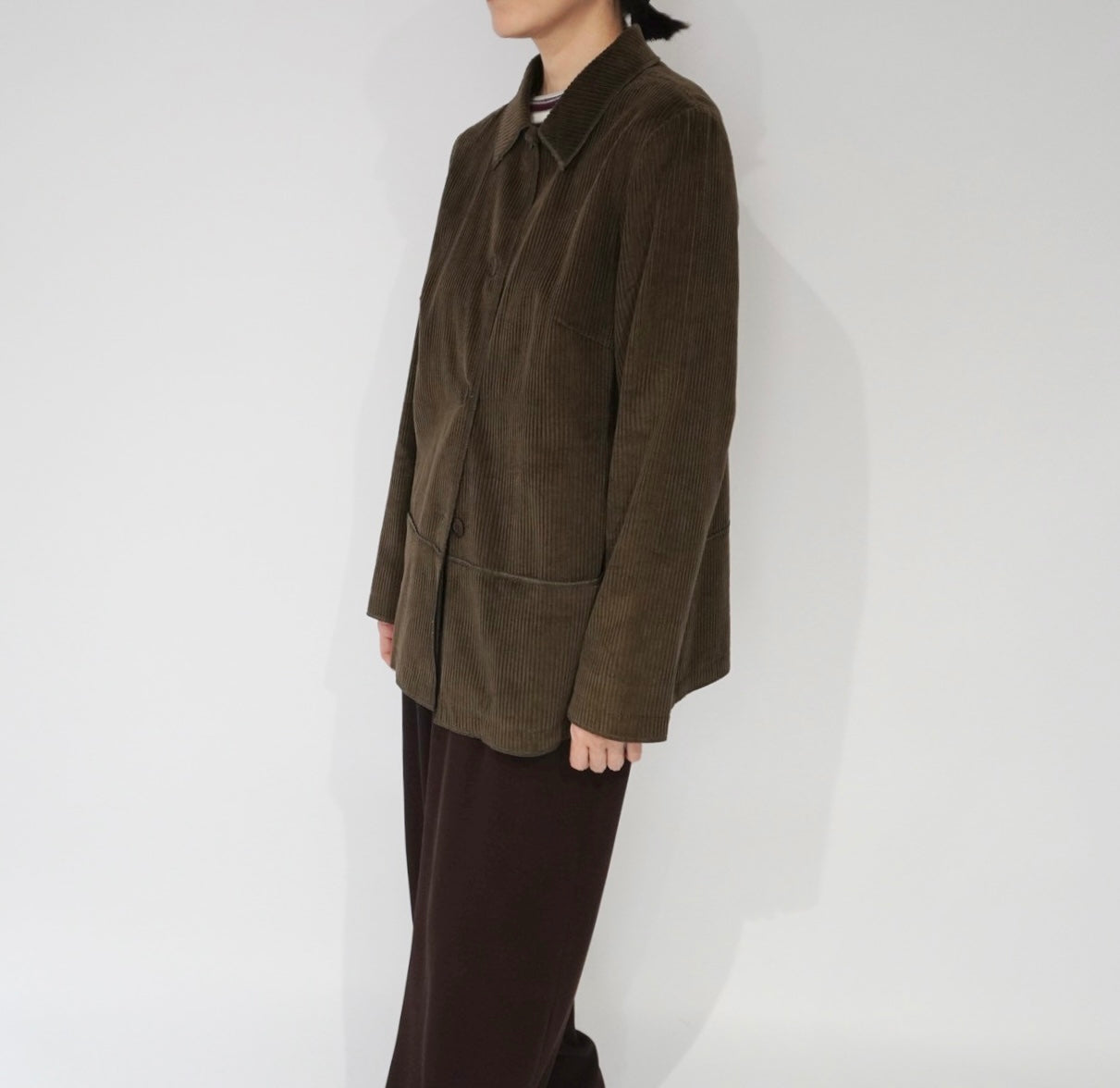 90s "harve benard" Corduroy Shirt Jacket