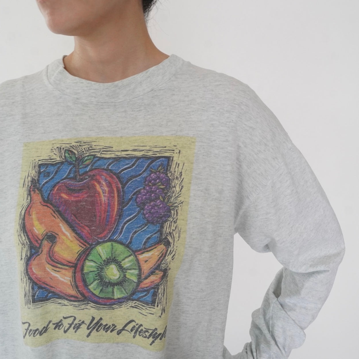90s Printed Long Sleeves T-shirt Made in USA