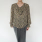 90s Flower Ruffle Blouse Made in USA