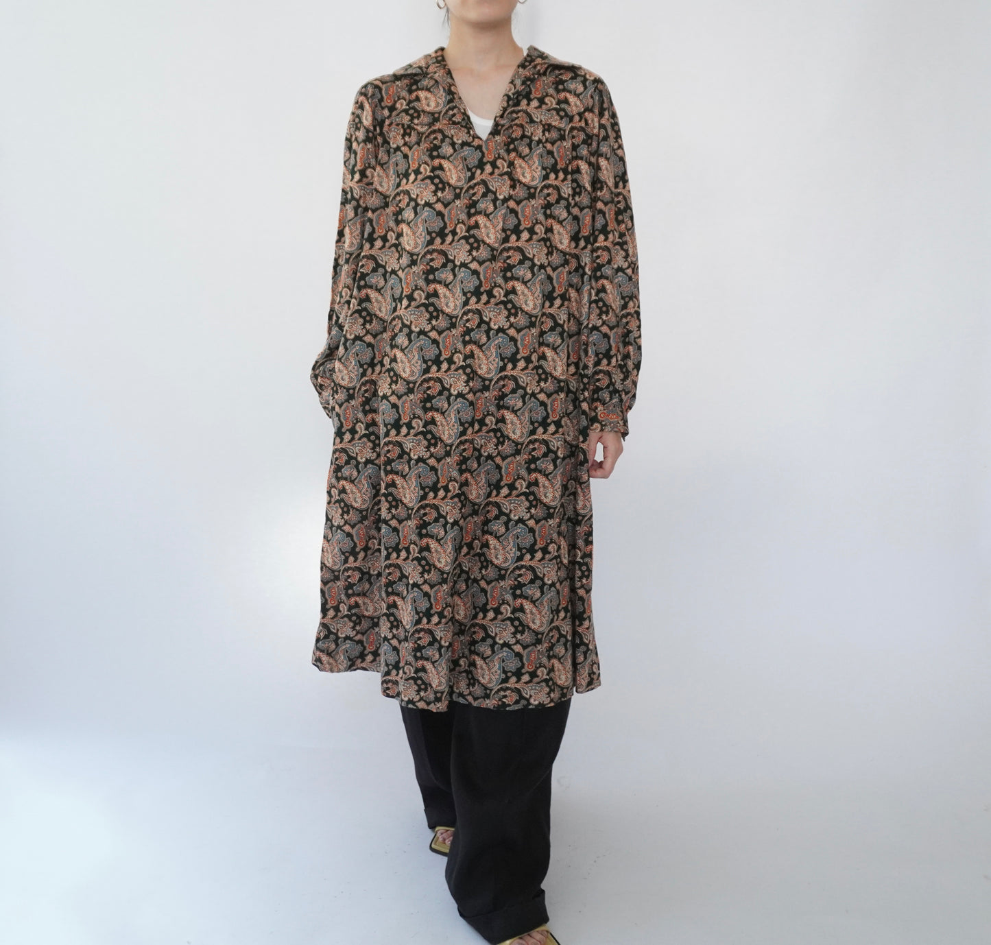 80s Printed Dress Made in Sweden