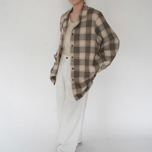 90s Plaid Shirt Jacket