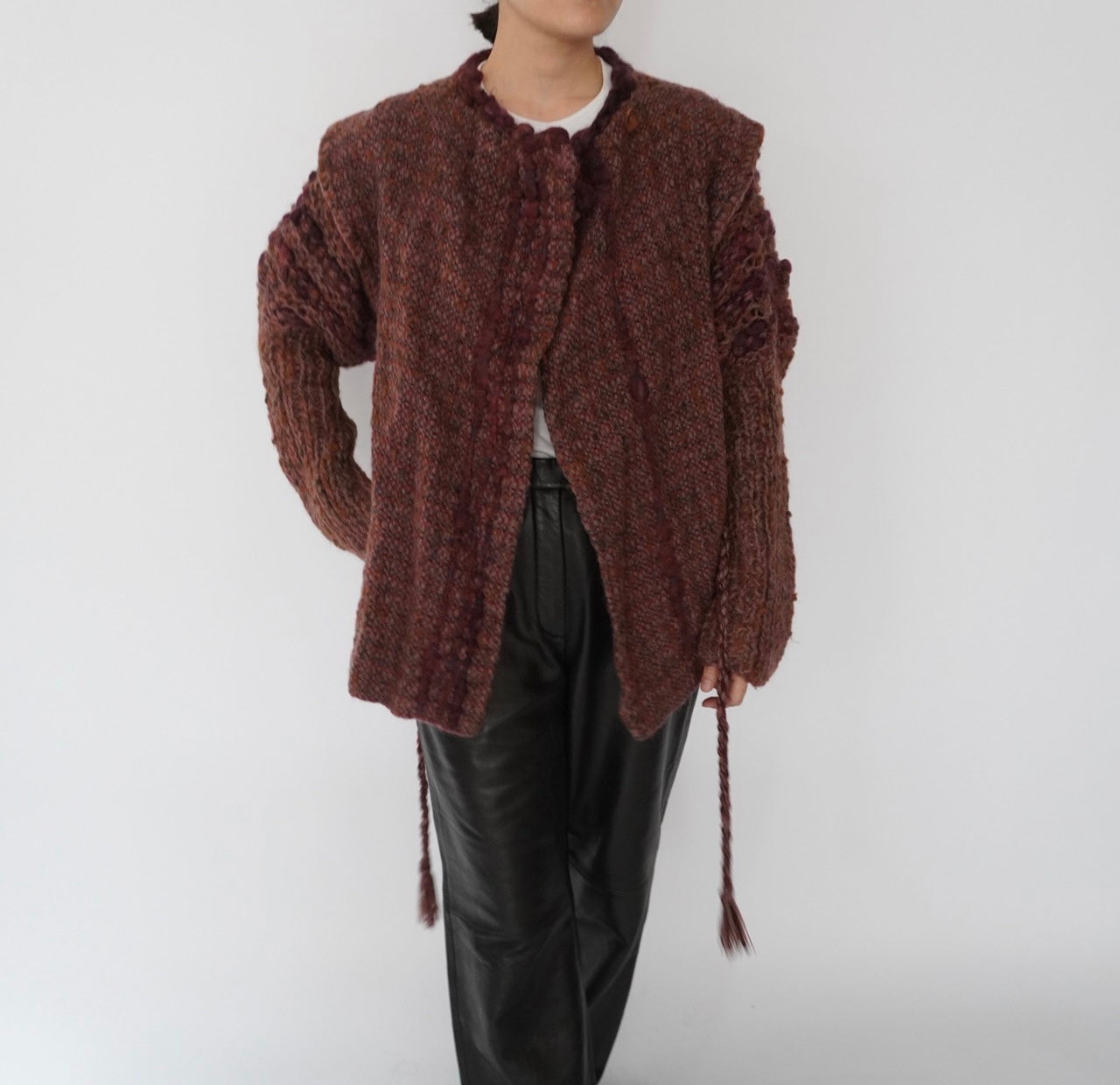 70s80s Woven Knit Jacket