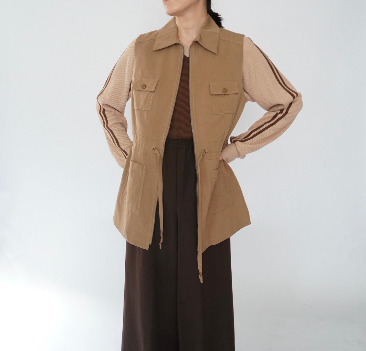 90s Design Zipped Vest