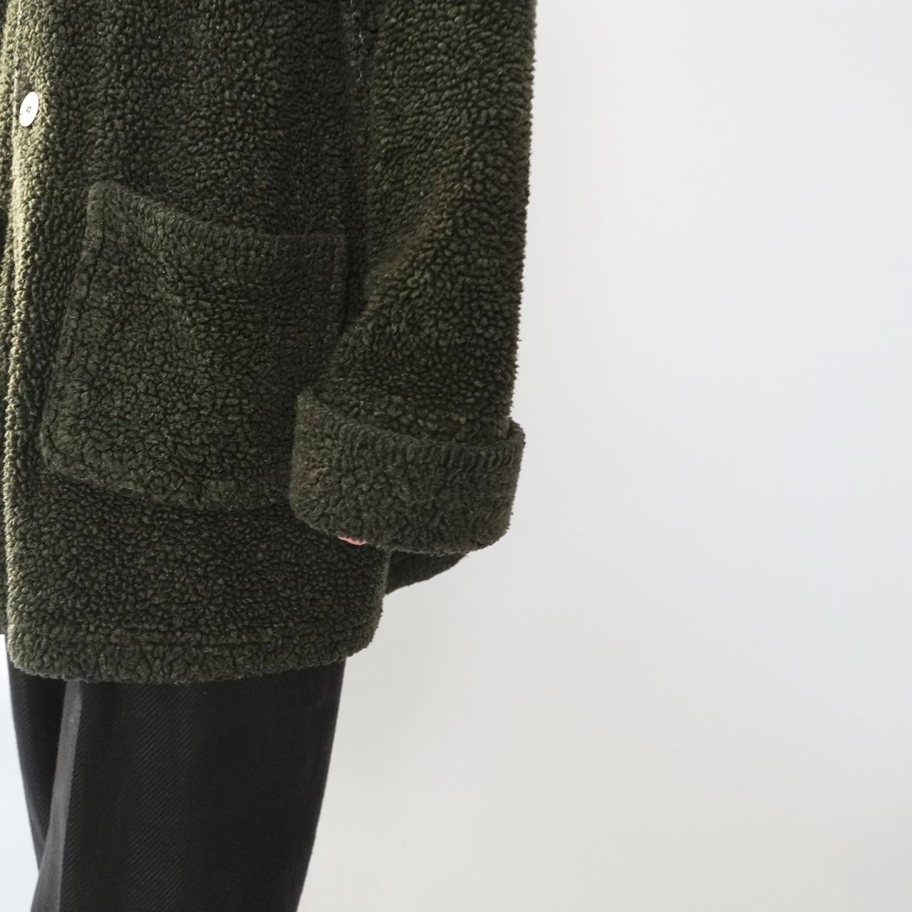 90s Fleece Shirt Jacket Made in USA