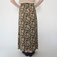 80s Floral Print Skirt Made in USA