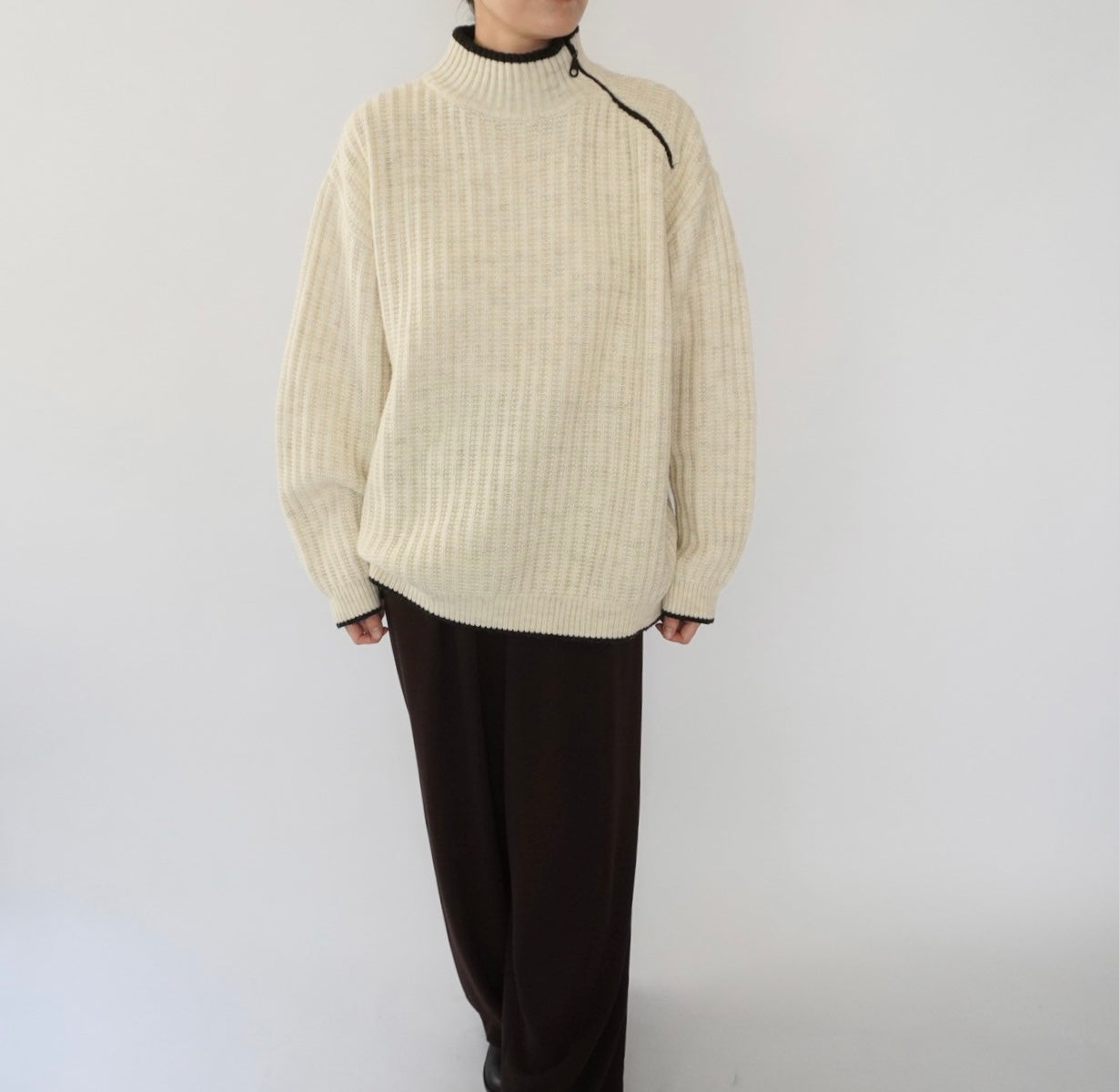 90s Zip Design Knit Made in Italy