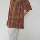 90s Linen Plaid  Shirt