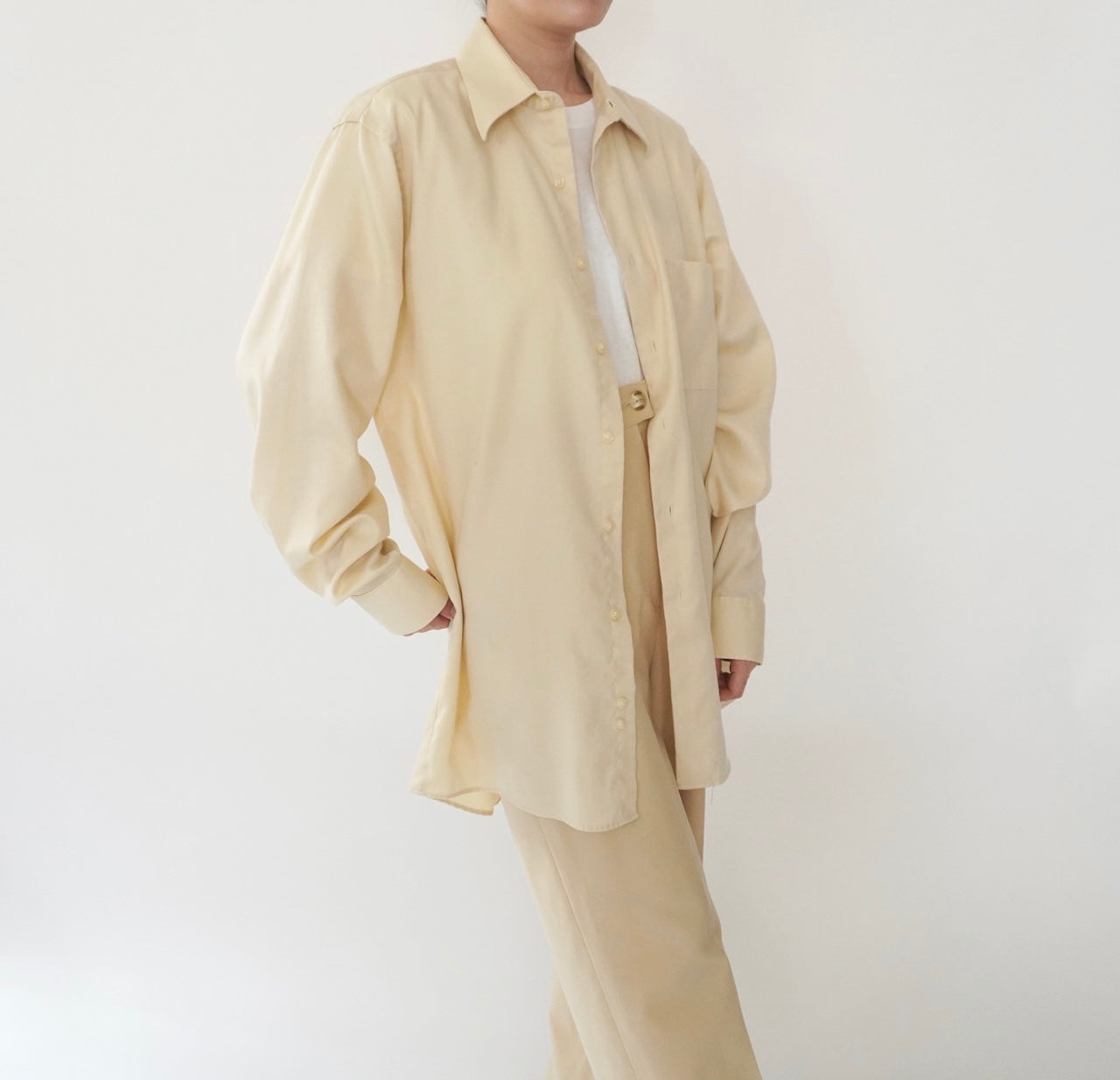 "Geoffrey Beene" Cream Shirt