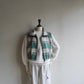 Green Plaid Zip Vest