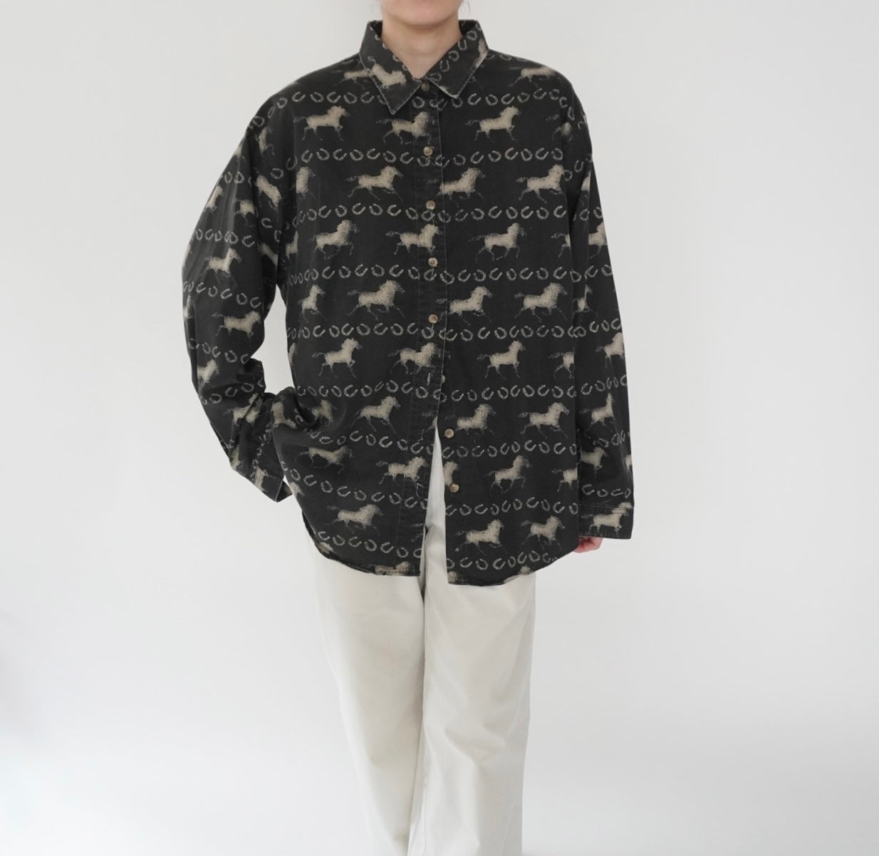 90s Horse Pattern Shirt