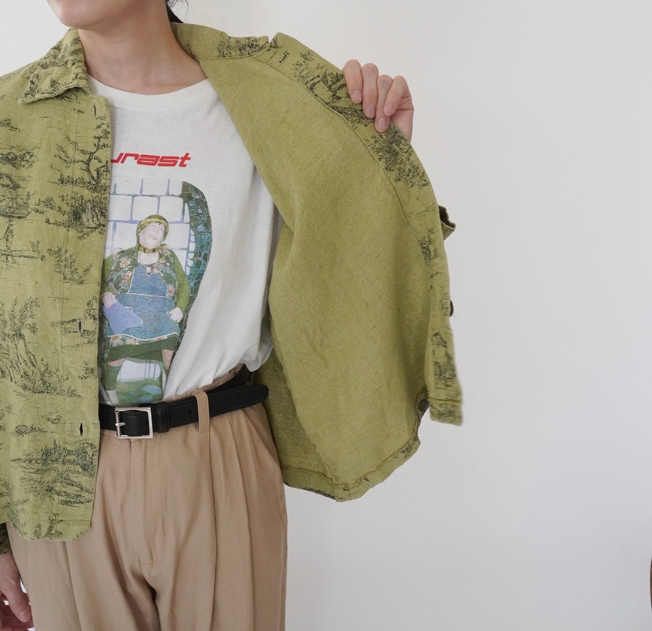 90s Pattern Shirt Jacket Made in USA