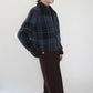 90s Plaid Fleece Zip Top Made in USA