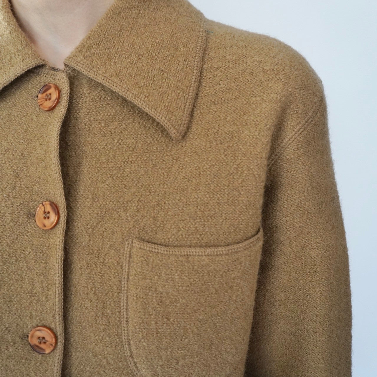 90s Wool Knit Shirt, Jacket